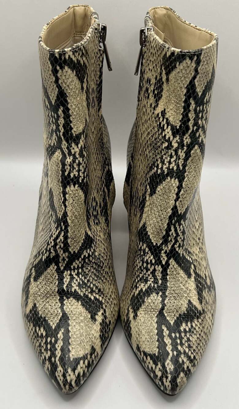 Sam Edelman Snake Print Ankle Boots with Sculpted Heel